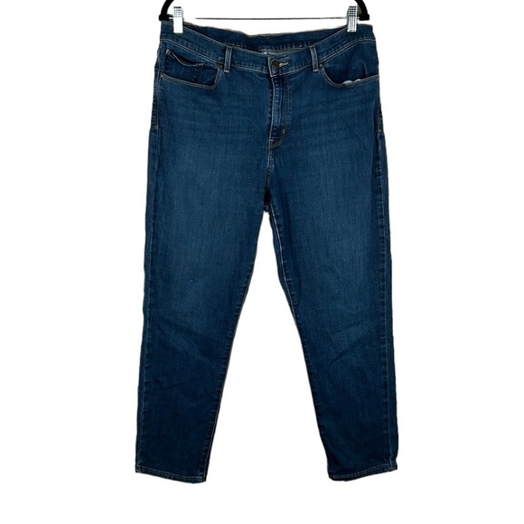 Levi's Boy's Dark Wash Straight Leg Denim Jeans Size 16 - Picture 1 of 9